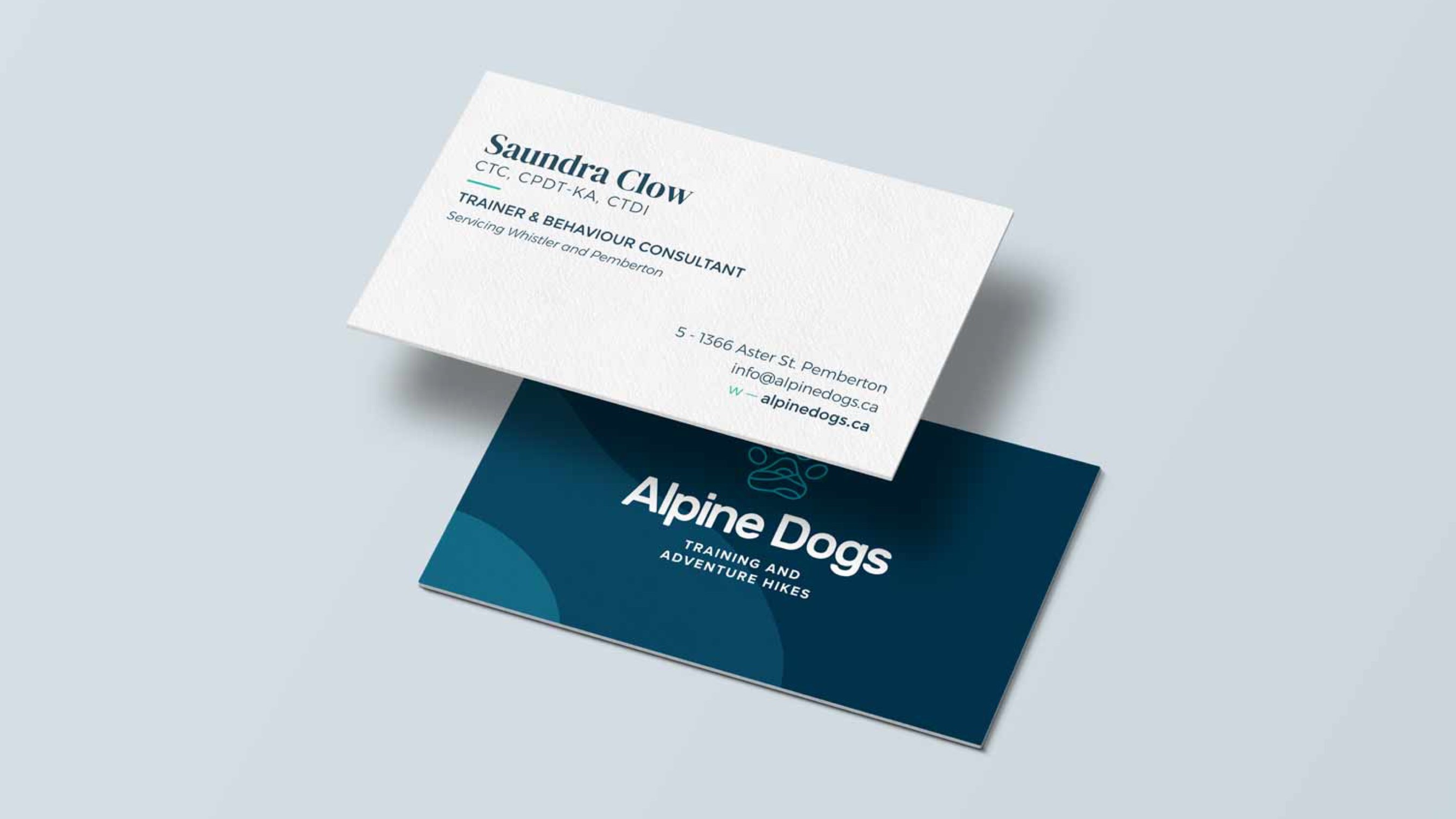 Alpine Dogs business cards